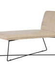 Venture Home X-lounge Daybed - Black / Beige Velvet - vivahabitat.com