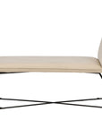 Venture Home X-lounge Daybed - Black / Beige Velvet - vivahabitat.com