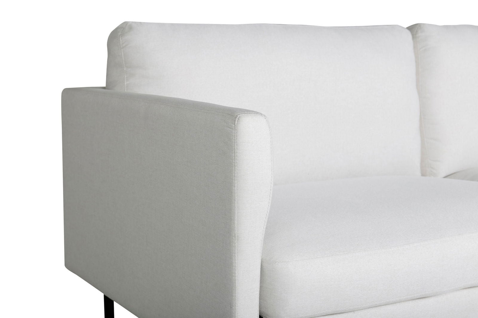 Venture Home Zoom 2-seat sofa - Black / Light Beige Fabric - vivahabitat.com