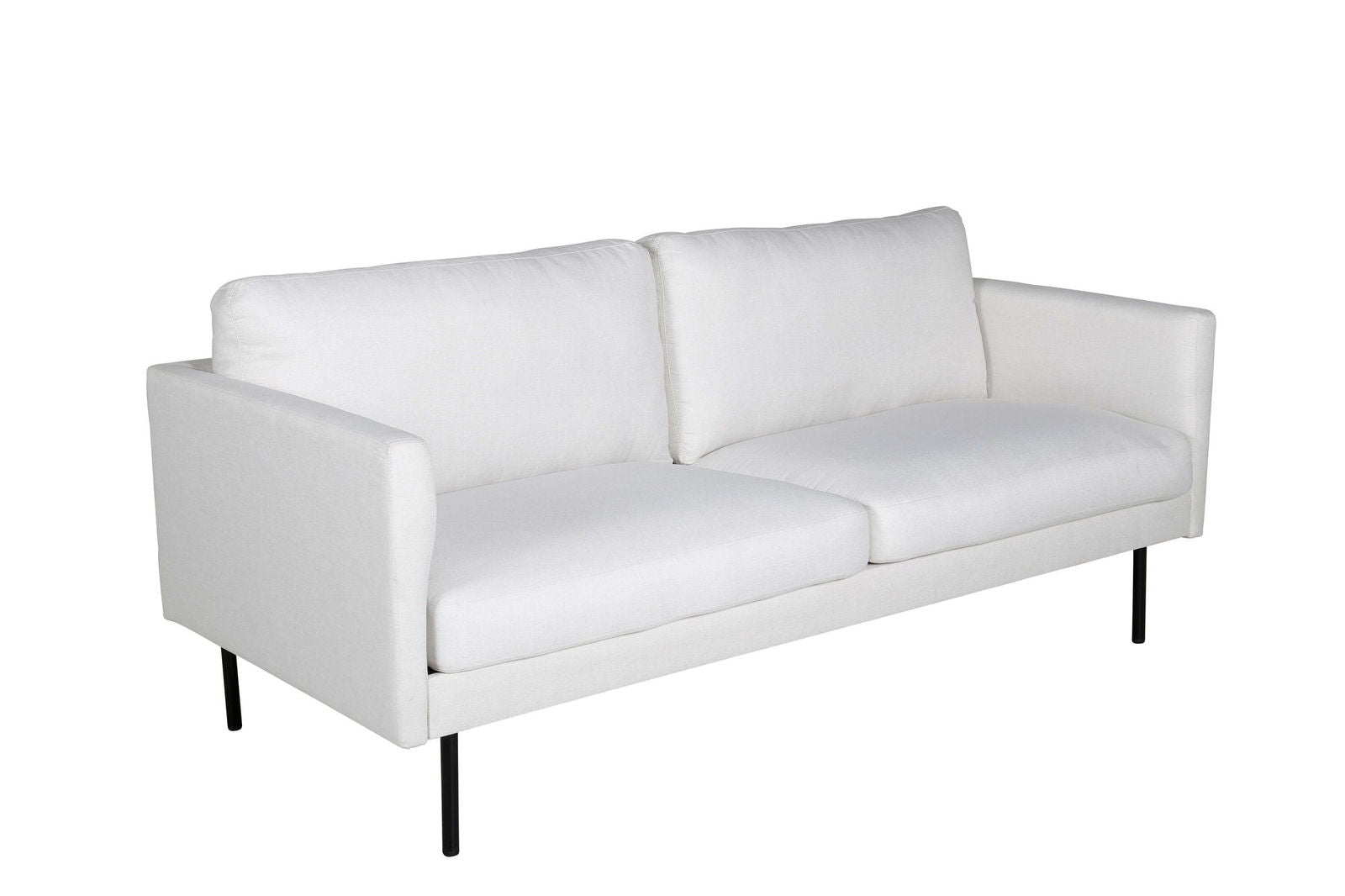 Venture Home Zoom 2-seat sofa - Black / Light Beige Fabric - vivahabitat.com