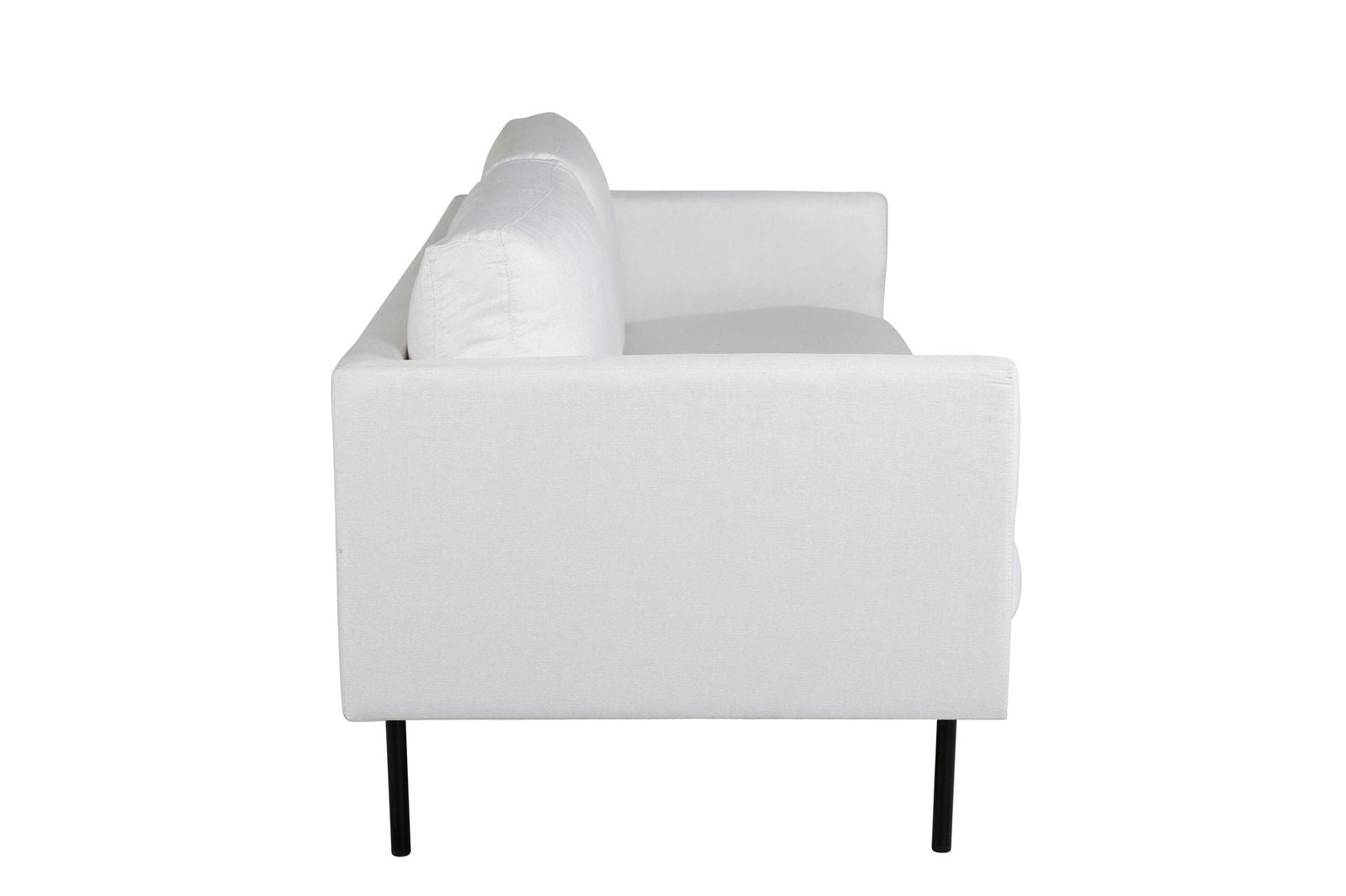 Venture Home Zoom 2-seat sofa - Black / Light Beige Fabric - vivahabitat.com