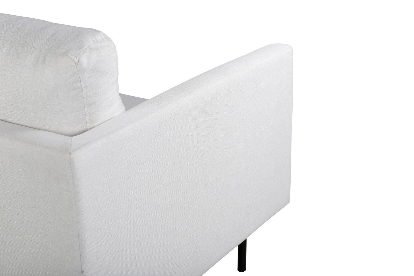 Venture Home Zoom 2-seat sofa - Black / Light Beige Fabric - vivahabitat.com