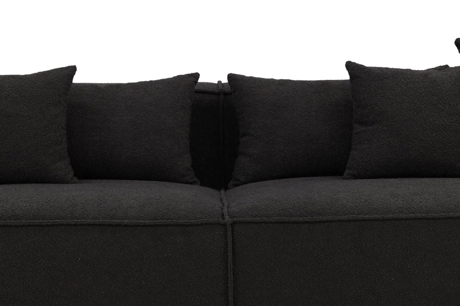 Vind Gillholmen Sofa - Black / Black Boucle - vivahabitat.com