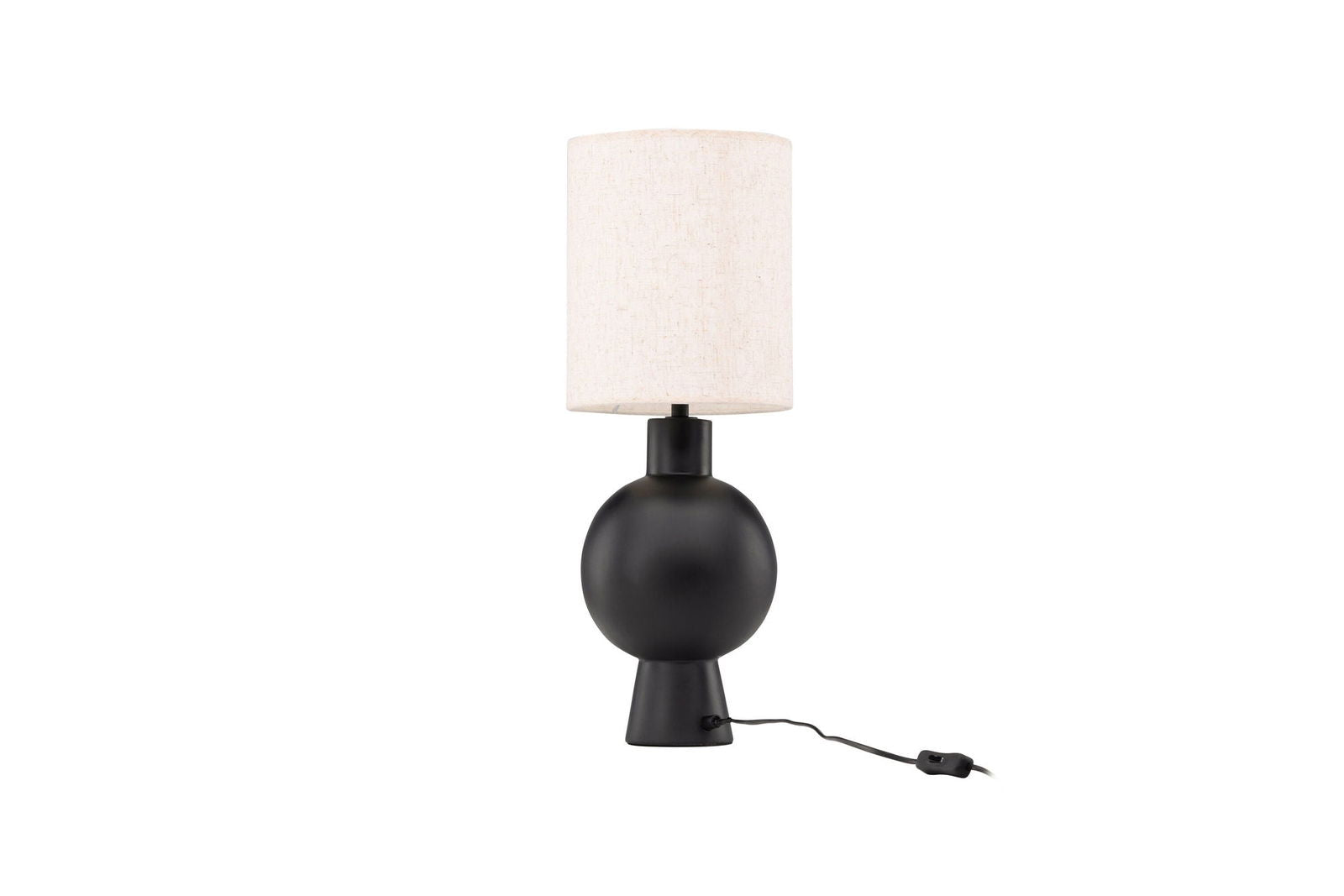 Vind Mysterna Table Lamp - Black / Fabric Beige - vivahabitat.com
