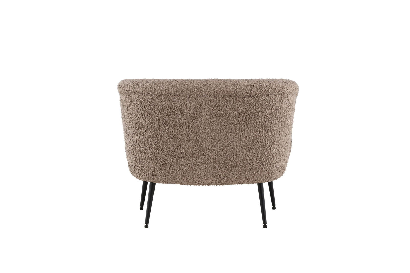 Vind Nordkoster Single Sofa - Matte Black / Dark Beige Teddy - vivahabitat.com