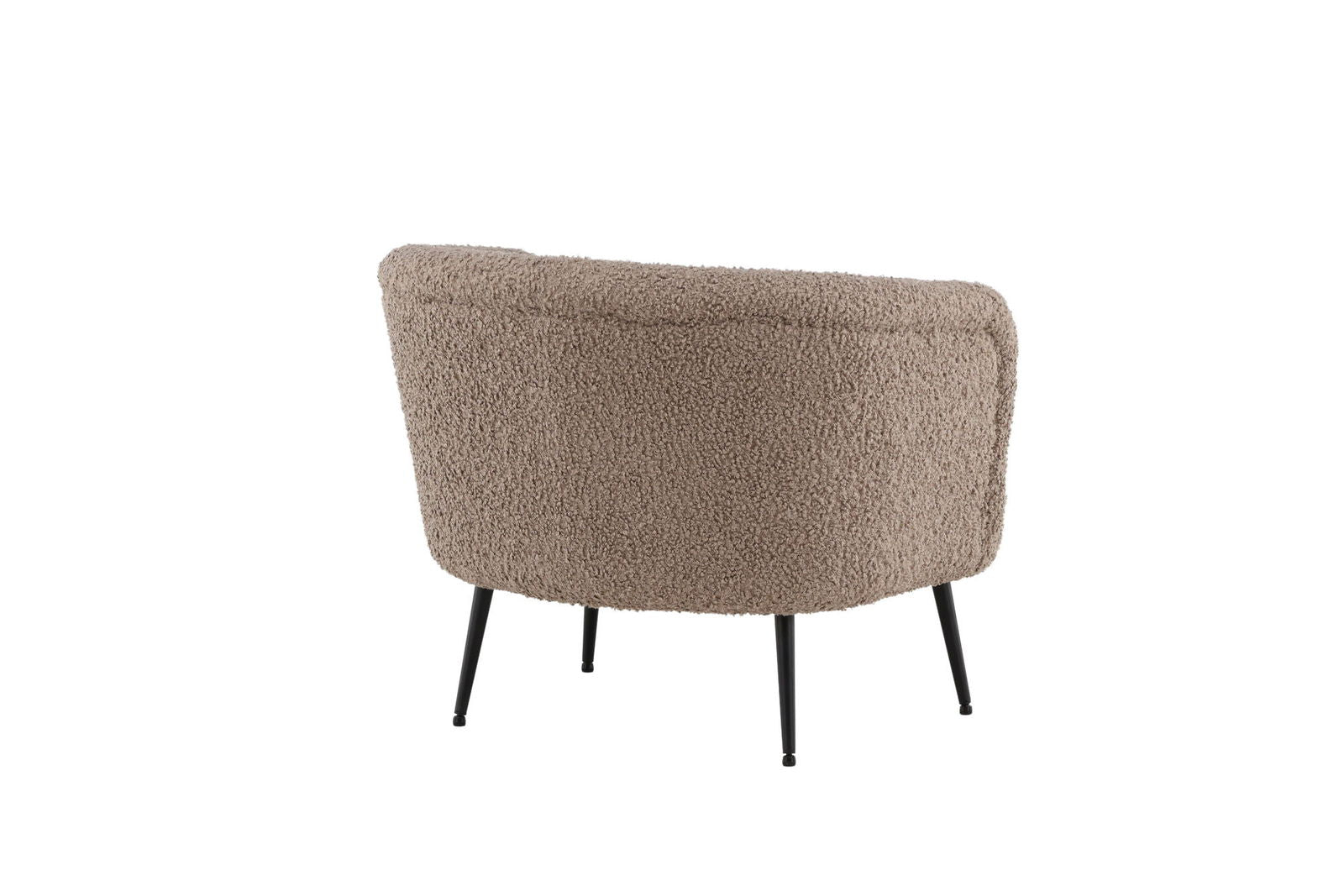 Vind Nordkoster Single Sofa - Matte Black / Dark Beige Teddy - vivahabitat.com