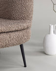 Vind Nordkoster Single Sofa - Matte Black / Dark Beige Teddy - vivahabitat.com