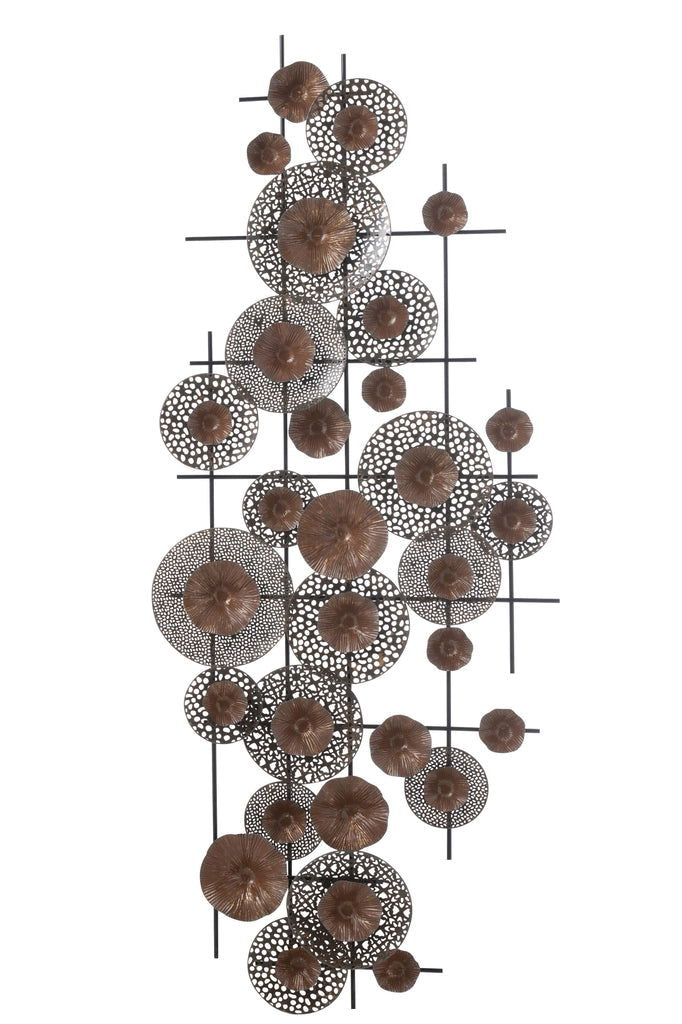 Wall Deco Flowers Metal Brown - vivahabitat.com