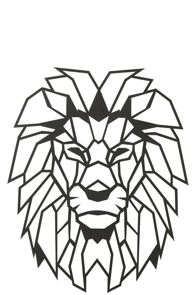 Wall Decoration Lion Metal Black - vivahabitat.com