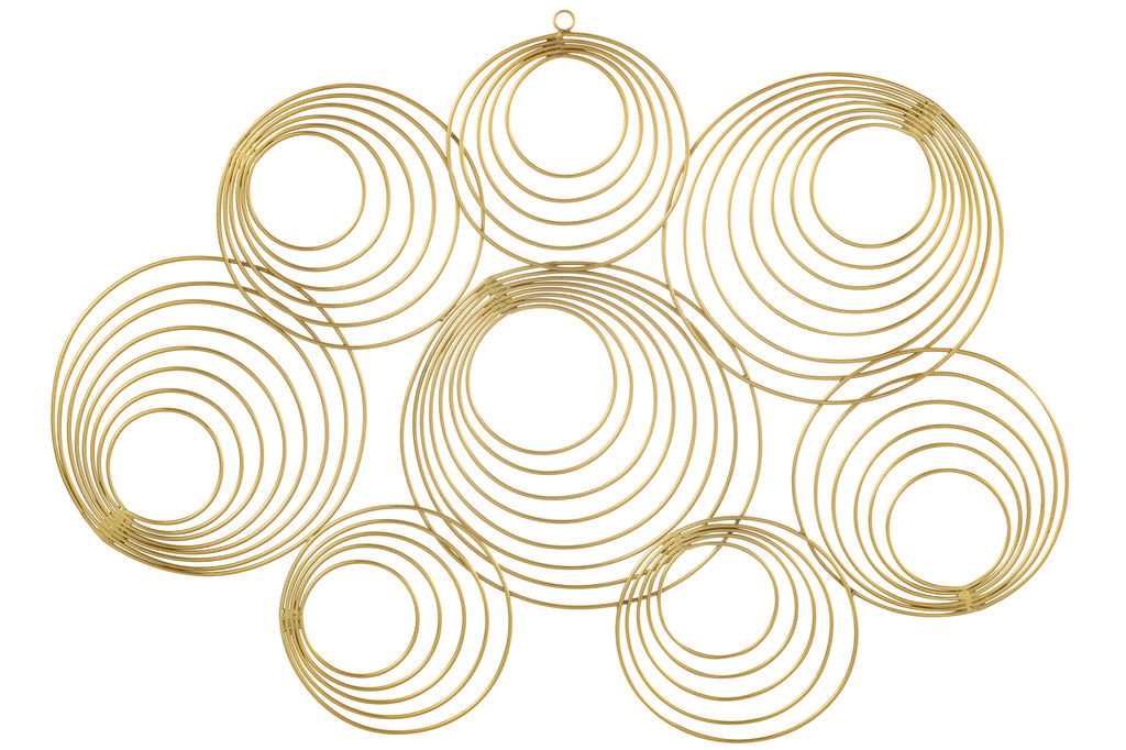 Wall Decoration Rings Metal Gold - vivahabitat.com