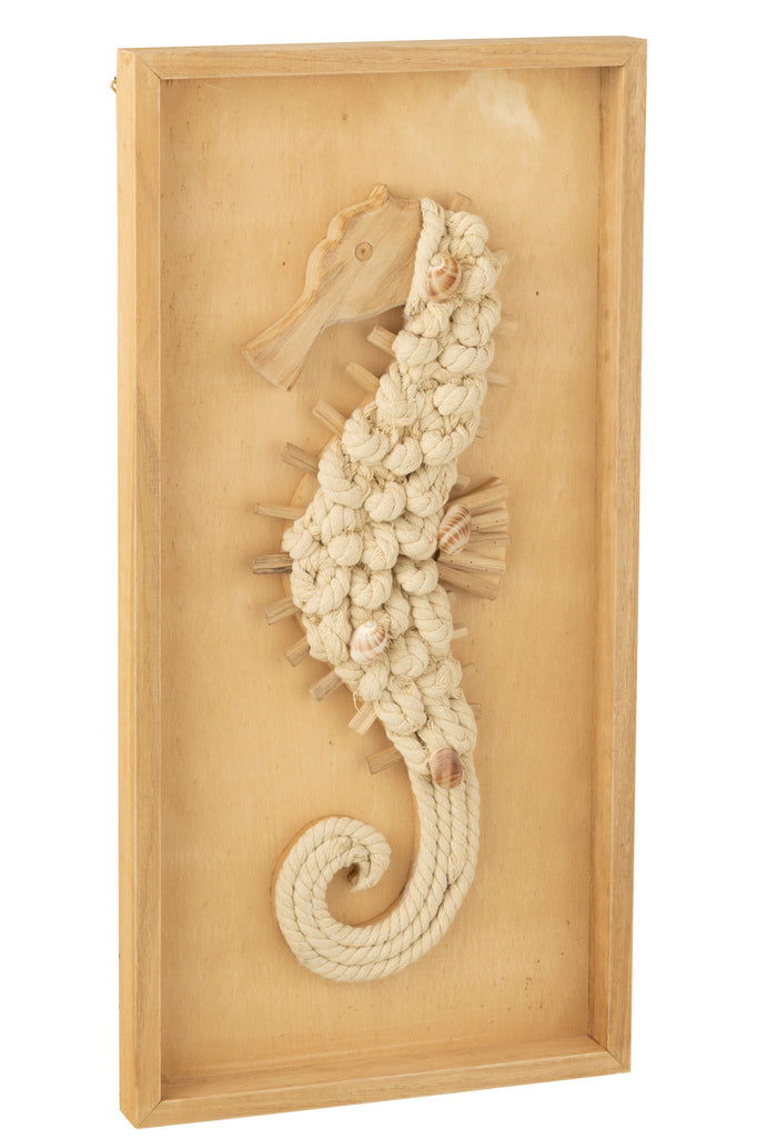 Wall Decoration Seahorse Wood Natural - vivahabitat.com