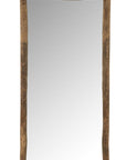 Wall Mirror Rectangle Wood Brown Large - vivahabitat.com