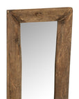 Wall Mirror Rectangle Wood Brown Small - vivahabitat.com