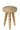 Stool Round Teak Wood/Water Hyacinth White - vivahabitat.com