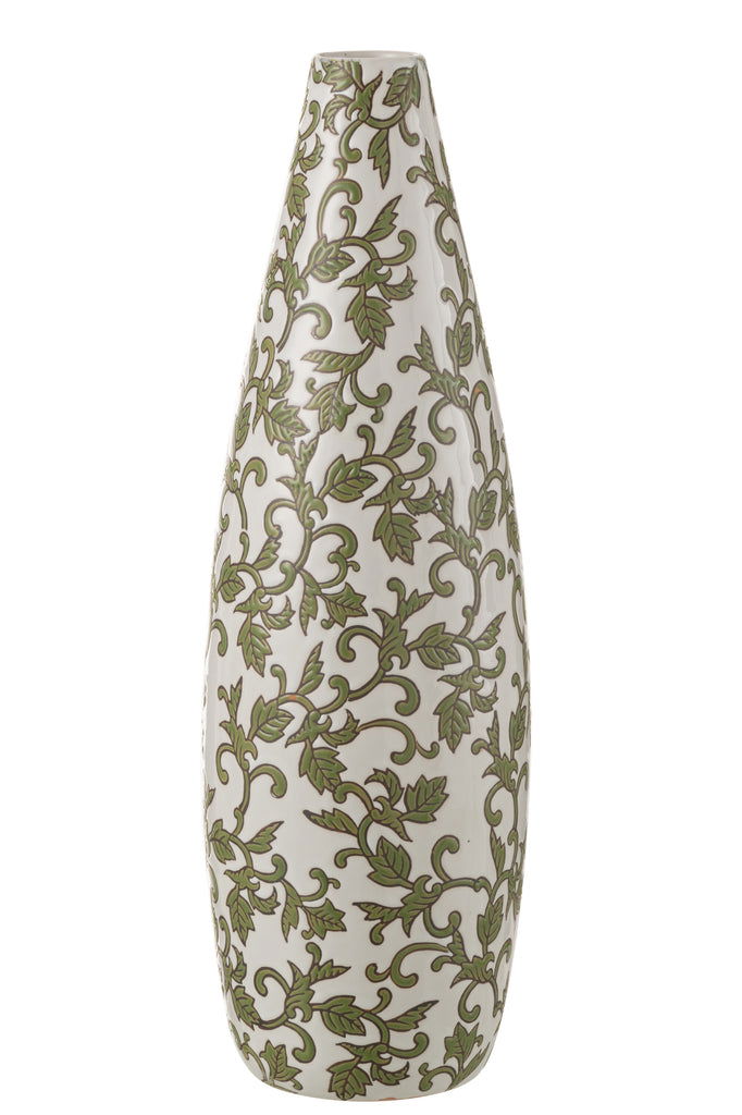 Vase Yezi  Porcelain Green/White - vivahabitat.com