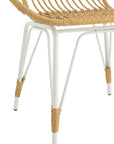 Arm Chair Jeanne Outdoors Met/Rattan Natural/White - vivahabitat.com