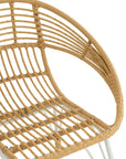 Arm Chair Jeanne Outdoors Met/Rattan Natural/White - vivahabitat.com