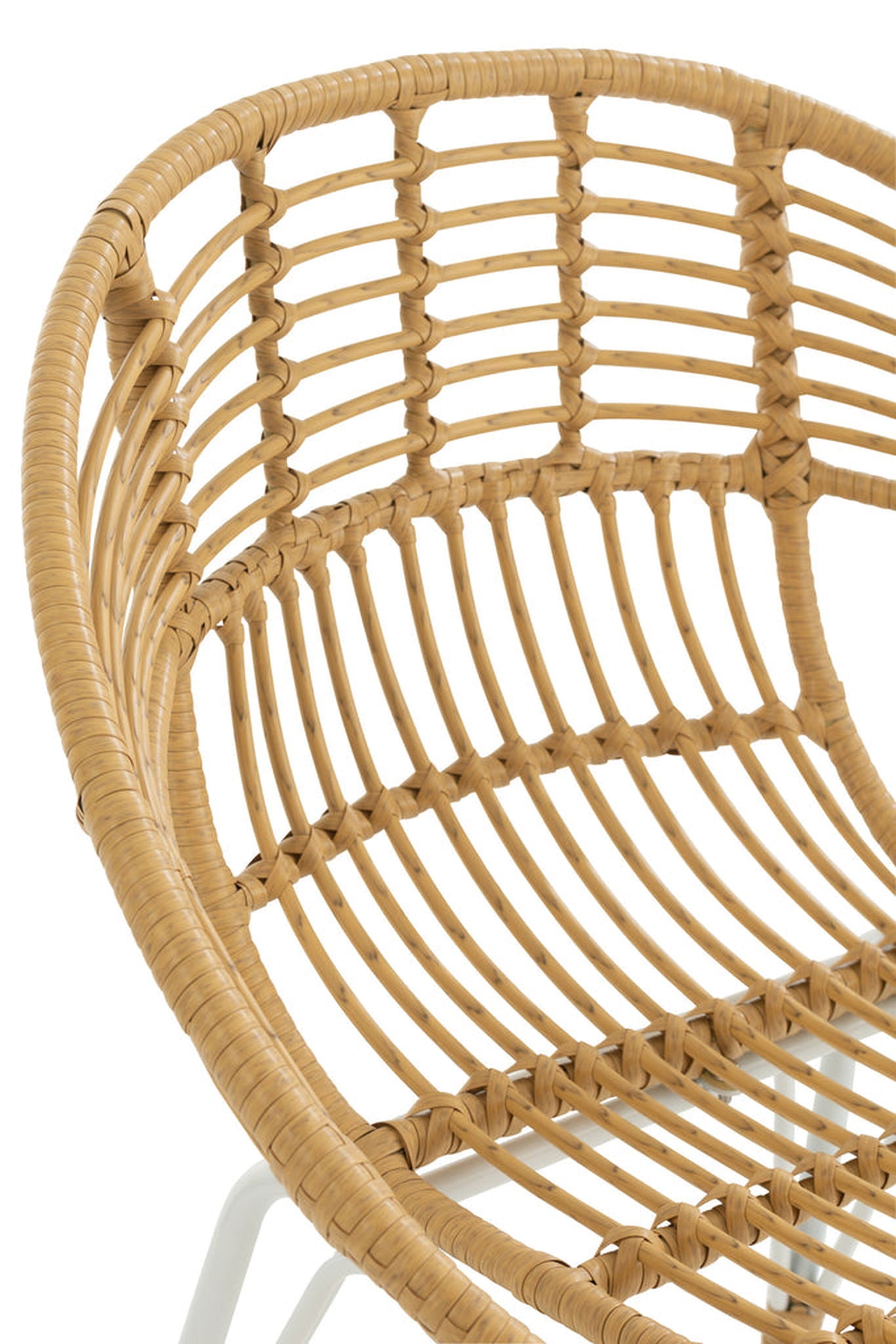 Arm Chair Jeanne Outdoors Met/Rattan Natural/White - vivahabitat.com