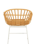 Arm Chair Keni Rattan/Metal Natural/White - vivahabitat.com