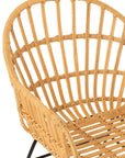 Arm Chair Keni Rattan/Metal Natural/White - vivahabitat.com