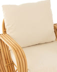 Arm Chair+Cushion Rattan/Textile Natural/White - vivahabitat.com