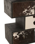 Shelf Cow Mango Wood/Fur Black/White - vivahabitat.com