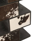 Shelf Cow Mango Wood/Fur Black/White - vivahabitat.com