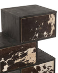 Shelf Cow Mango Wood/Fur Black/White - vivahabitat.com