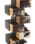 Shelf Cow Mango Wood/Fur Black/White - vivahabitat.com