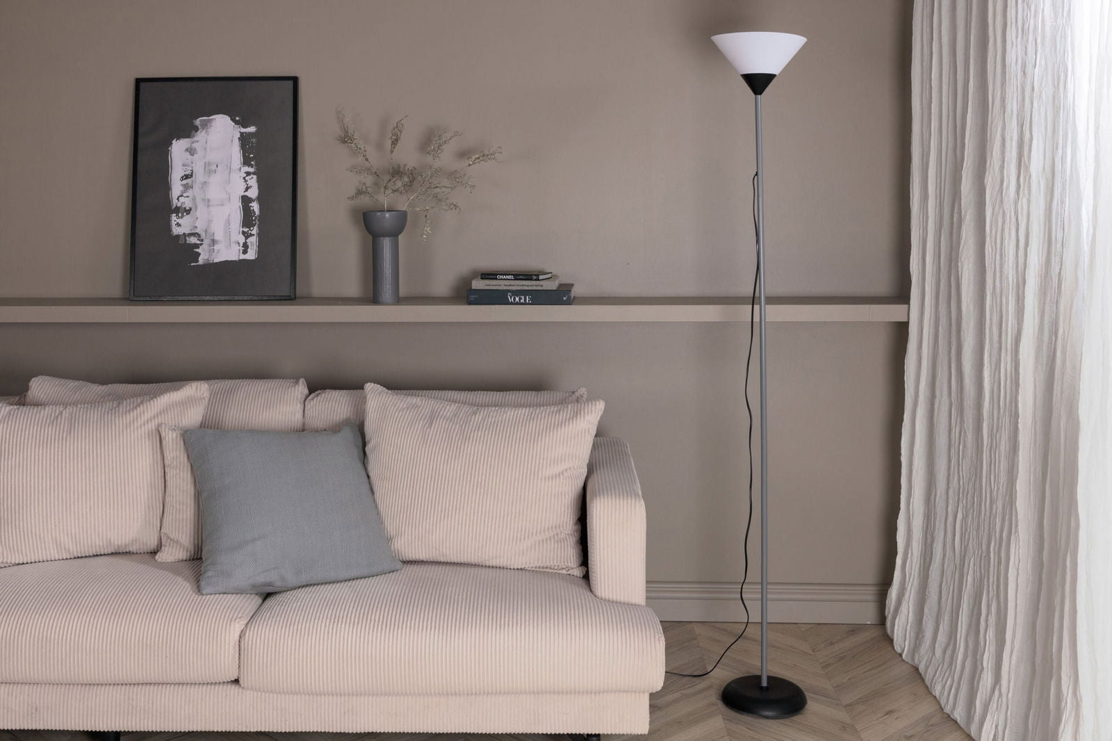 Venture Home Batang -Floor Lamp - Dark Grey/White - vivahabitat.com