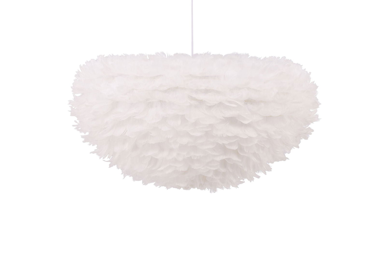 Venture Home Nicola - X-Large Pendant Lamp - White / White artificial feather - vivahabitat.com