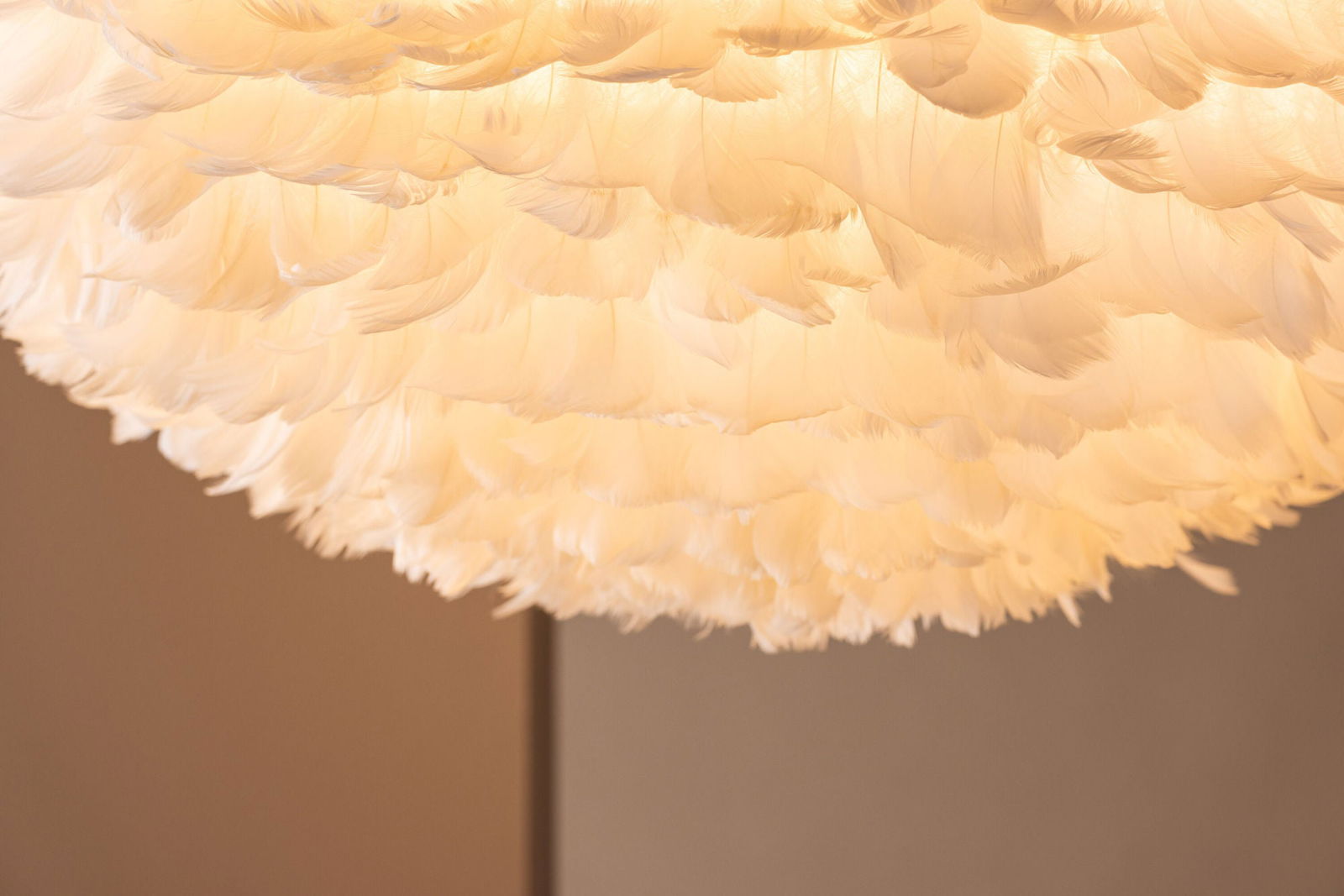 Venture Home Nicola - X-Large Pendant Lamp - White / White artificial feather - vivahabitat.com