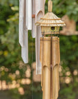 Wind Chime Bird House Bamboo Natural Medium - vivahabitat.com