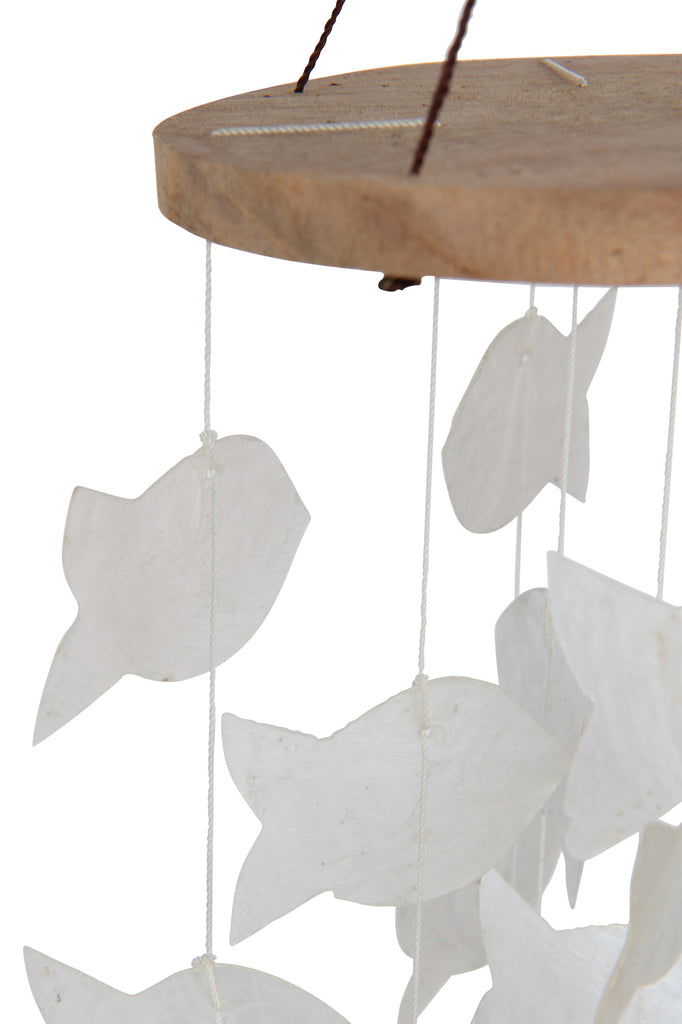 Windchime Fish Shell White - vivahabitat.com