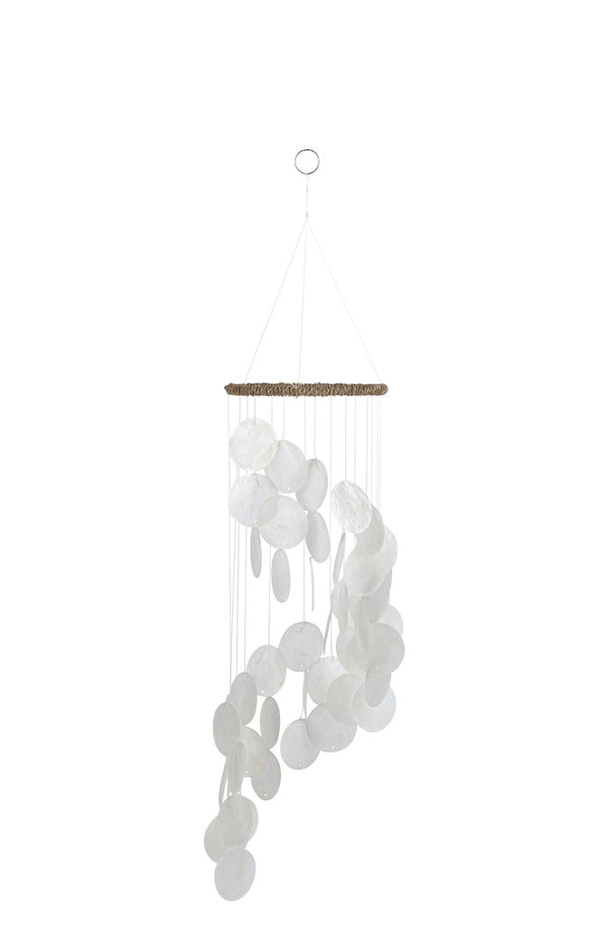 Windchime Scales Round Shell White - vivahabitat.com