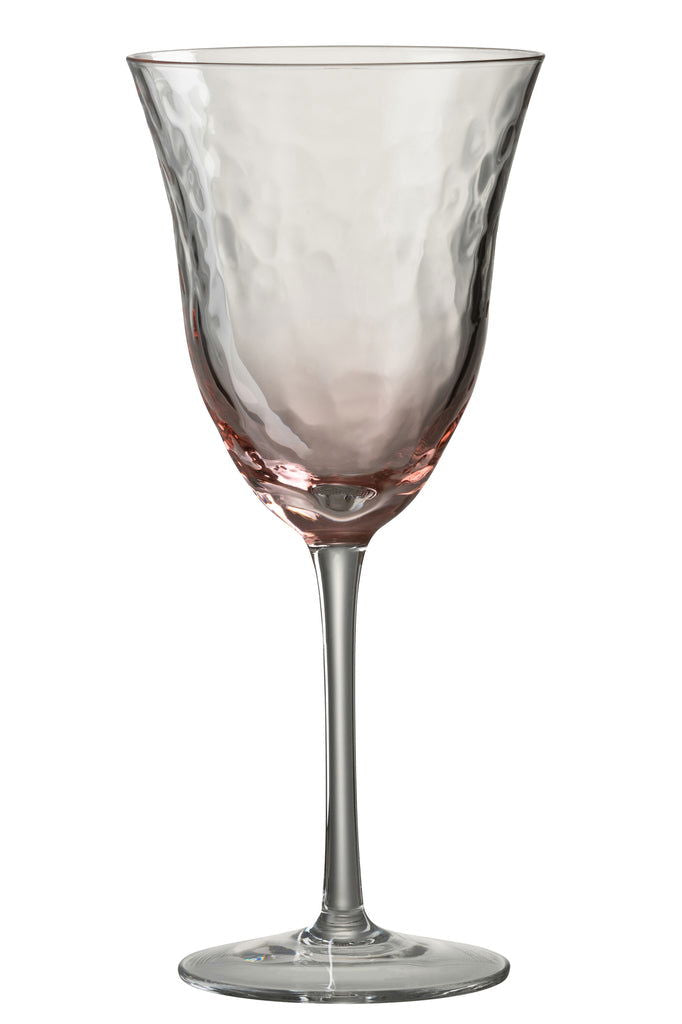 Wine Glass Irregular Glass Pink - vivahabitat.com