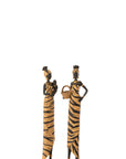 African Woman Zebra Poly Black/Brown Medium Assortment Of 2 - vivahabitat.com