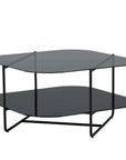 Venture Home un-line Sofa Table Black/Smoked Glass/black Glass Marble - vivahabitat.com