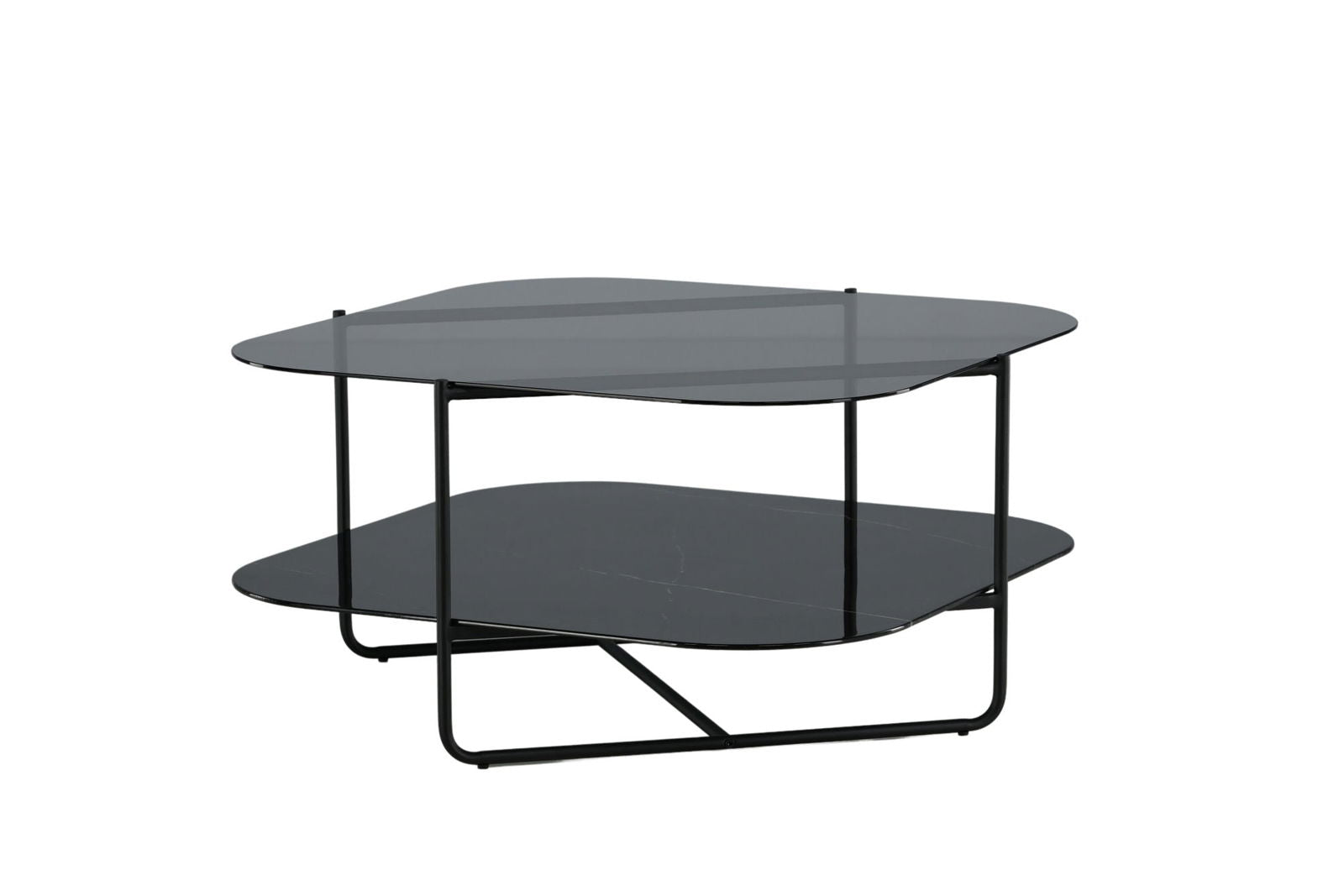 Venture Home un-line Sofa Table Black/Smoked Glass/black Glass Marble - vivahabitat.com