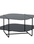 Venture Home un-line Sofa Table Black/Smoked Glass/black Glass Marble - vivahabitat.com