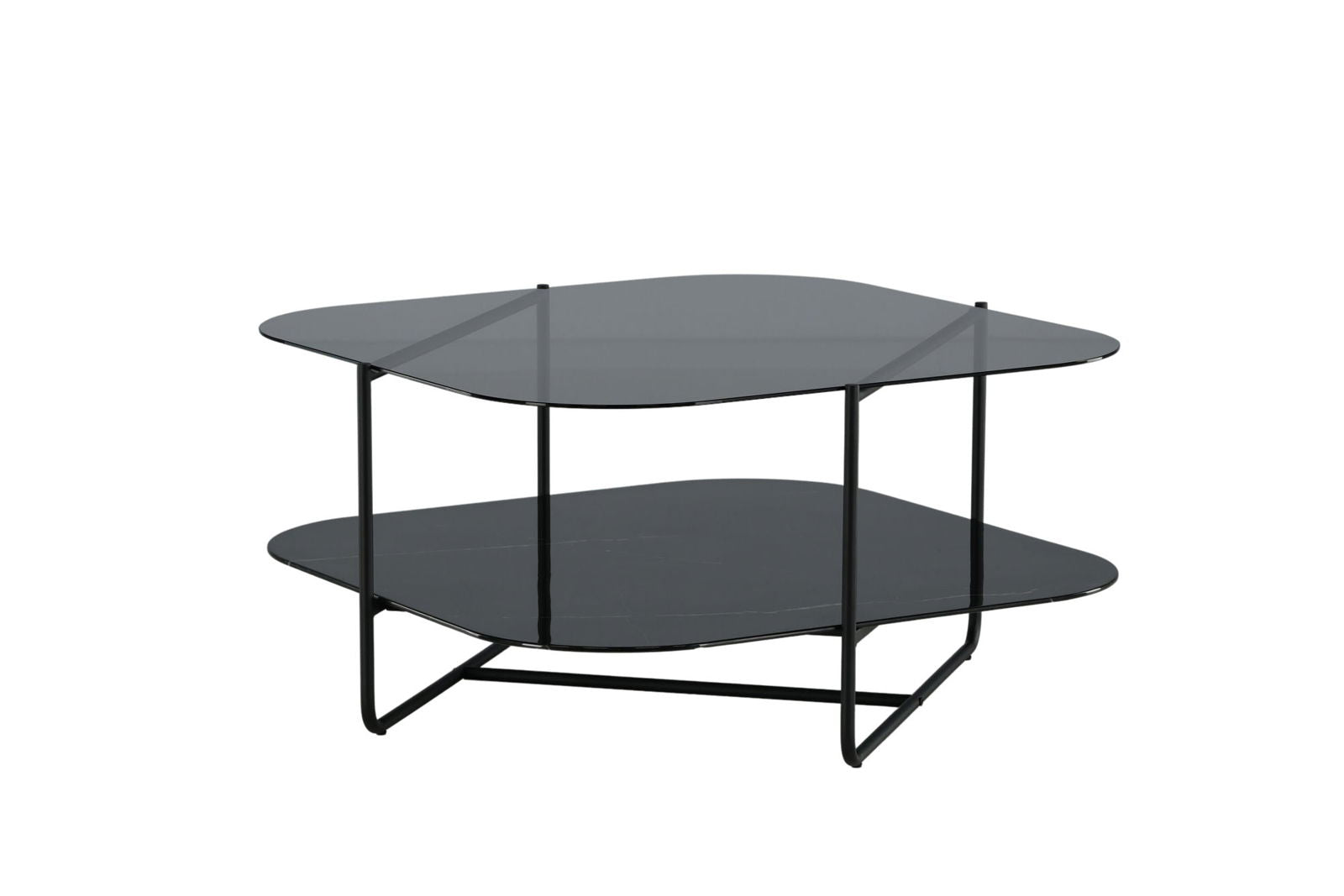 Venture Home un-line Sofa Table Black/Smoked Glass/black Glass Marble - vivahabitat.com