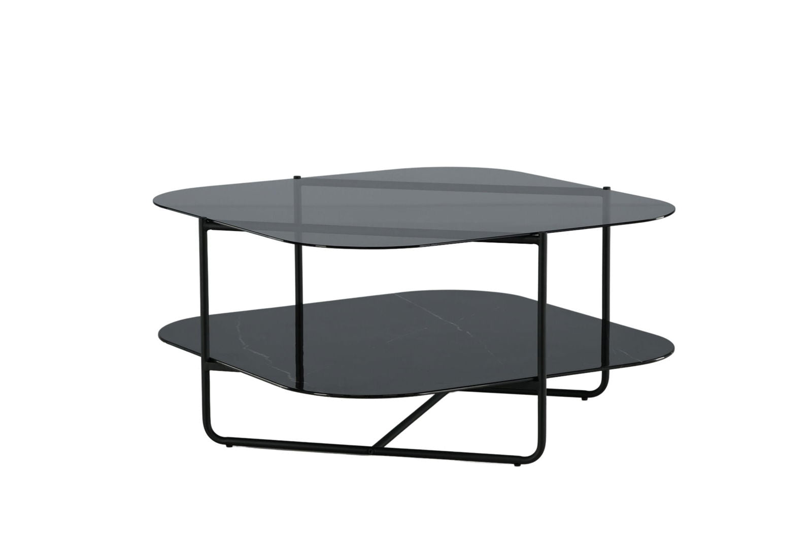 Venture Home un-line Sofa Table Black/Smoked Glass/black Glass Marble - vivahabitat.com