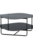 Venture Home un-line Sofa Table Black/Smoked Glass/black Glass Marble - vivahabitat.com