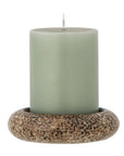 Bloomingville Oshin Candle Holder, Brown, Stoneware - vivahabitat.com