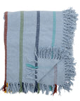 Bloomingville MINI Frey Throw, Blue, Recycled Cotton - vivahabitat.com