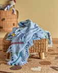 Bloomingville MINI Frey Throw, Blue, Recycled Cotton - vivahabitat.com