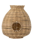 Bloomingville Ottine Lantern w/Glass, Nature, Bamboo - vivahabitat.com