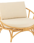 Chair+Cushion Rattan/Textile Natural/White - vivahabitat.com