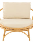 Chair+Cushion Rattan/Textile Natural/White - vivahabitat.com