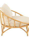 Chair+Cushion Rattan/Textile Natural/White - vivahabitat.com